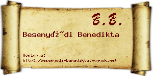 Besenyődi Benedikta névjegykártya